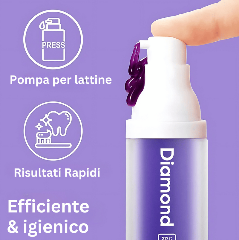 Siero correttivo del colore viola Diamond Smile - Spiegazione e applicazione dello sbiancamento dentale