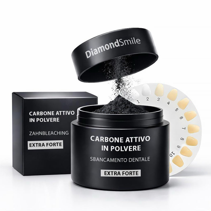Polvere Sbiancante per i Denti al Carbone Attivo