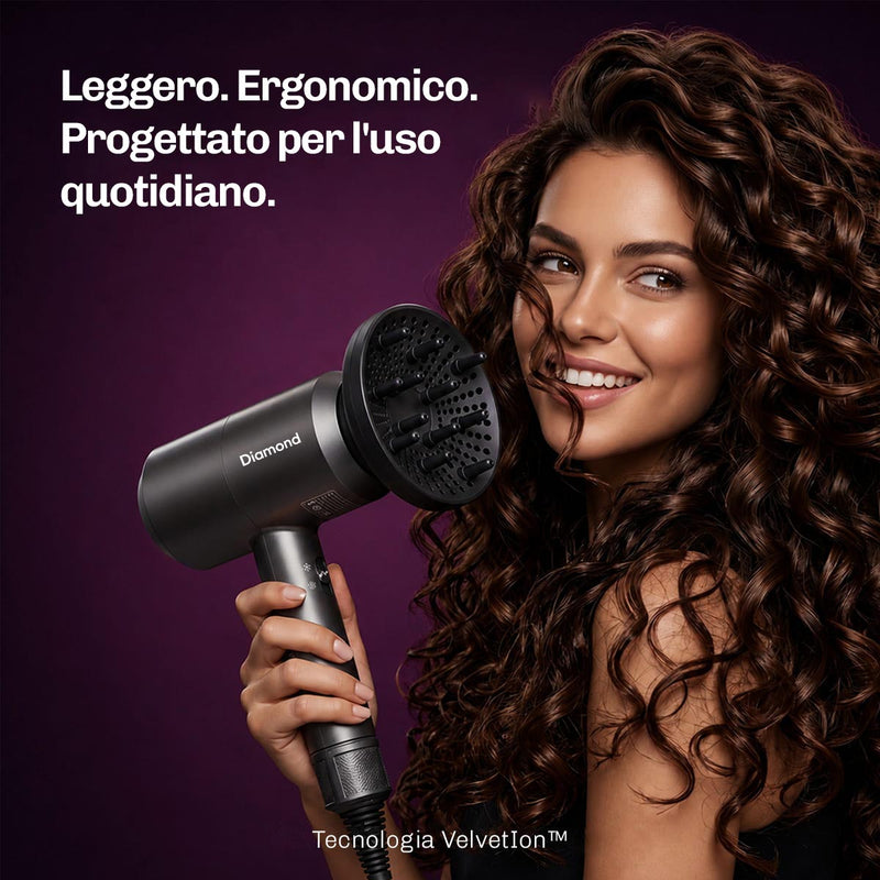 Asciugacapelli AirFusion ad asciugatura rapida per ridurre i tempi e facilitare lo styling quotidiano.