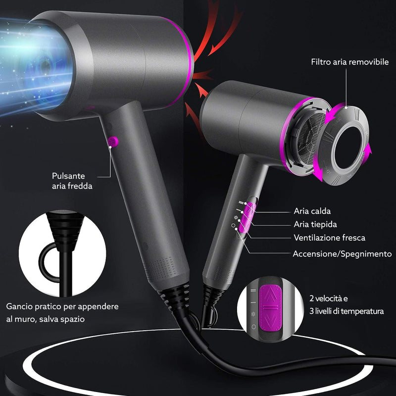 Asciugacapelli Diamond per capelli brillanti e sani