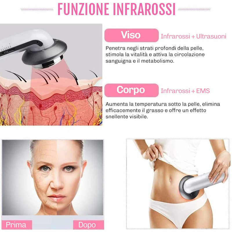 Dispositivo rassodante corpo Diamond con tecnologia ultrasuoni