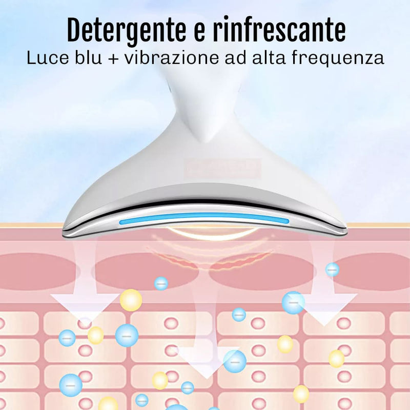 EMS viso Diamond con luce viola effetto detox