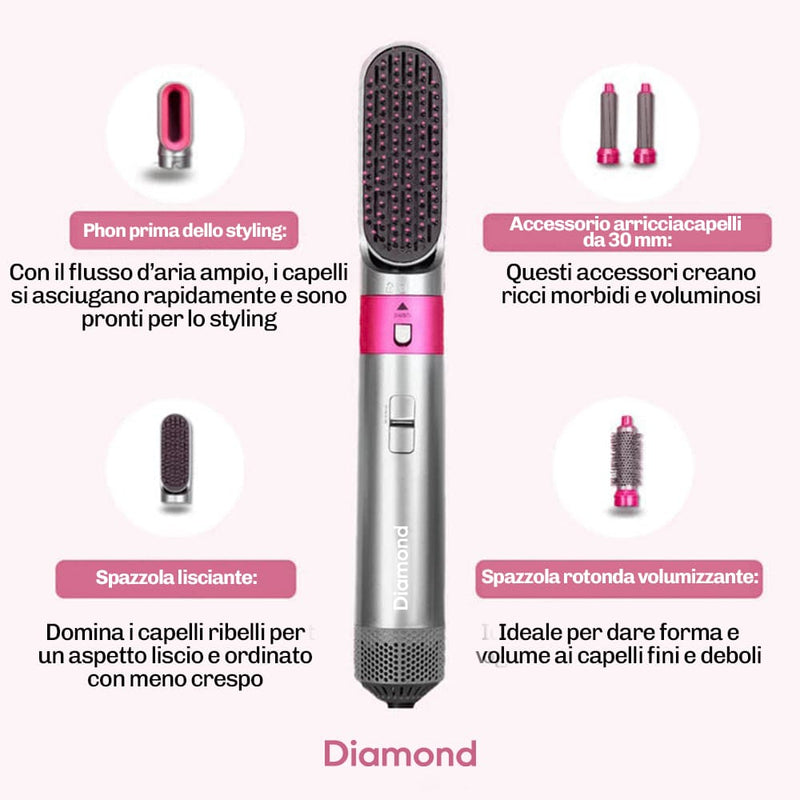 Ferro arricciacapelli Diamond con distribuzione uniforme del calore