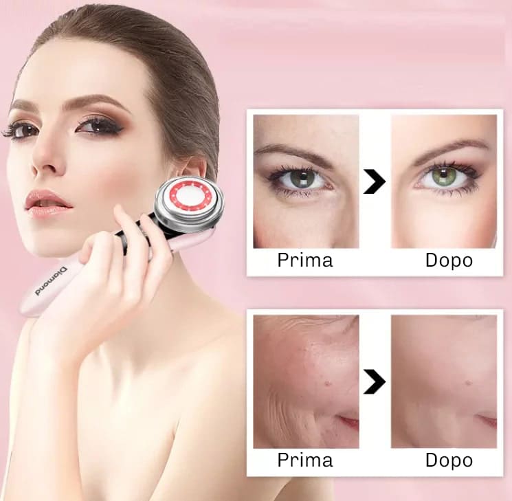 Lifting viso elettrico EMS Diamond per pelle più compatta