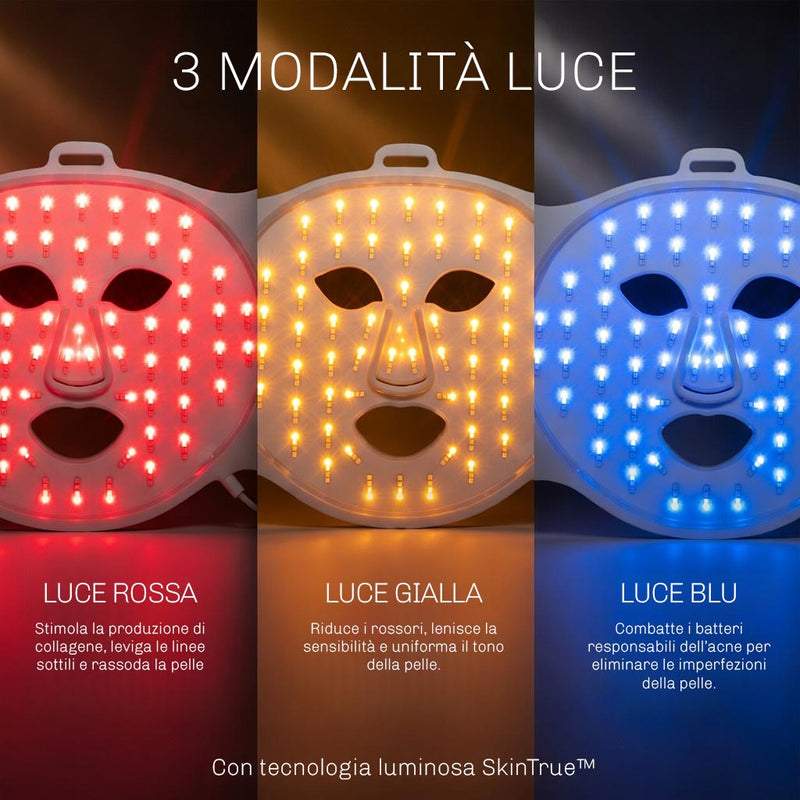 Maschera anti age LED LumiWhite per una pelle piu giovane e uniforme