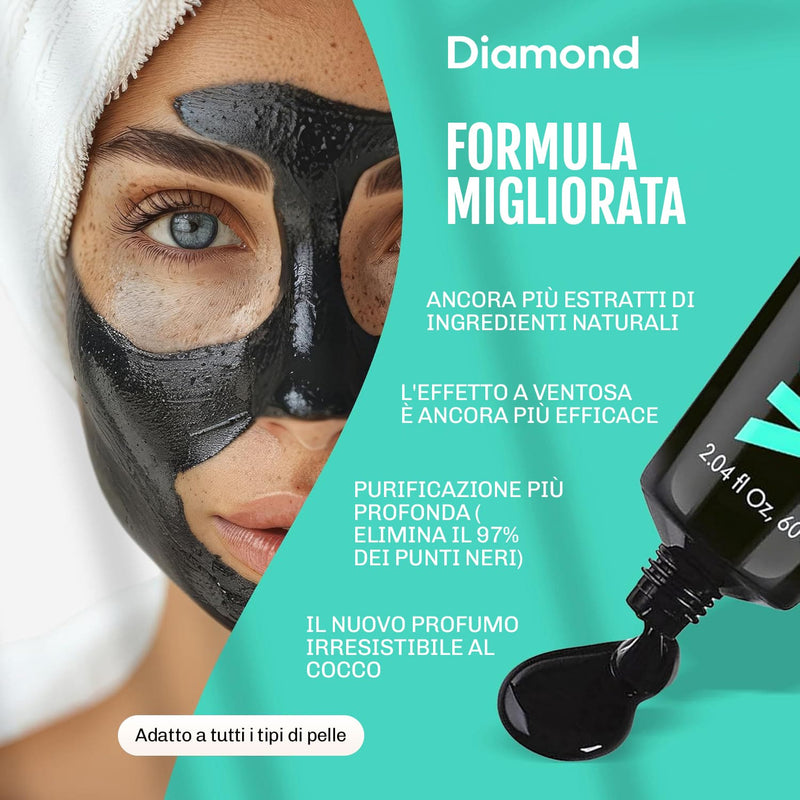 Maschera carbone Diamond tubo 100 ml fino a 30 applicazioni