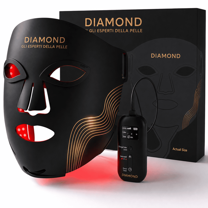 Maschera LED anti eta per una pelle piu tonica e luminosa