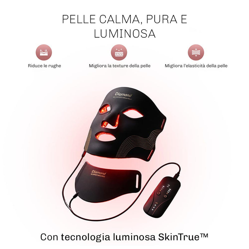 Maschera LED che stimola la produzione di collagene e l elasticita