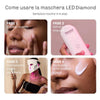 Maschera LED Diamond con telecomando e fascia regolabile