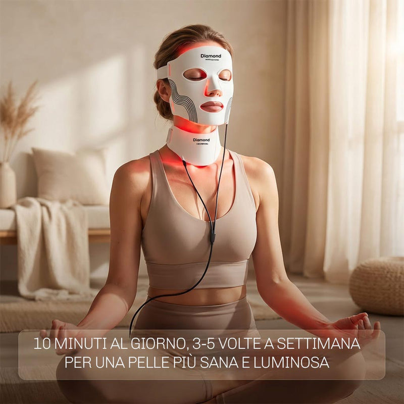 Maschera a luce rossa LumiWhite per ridurre rughe e linee sottili