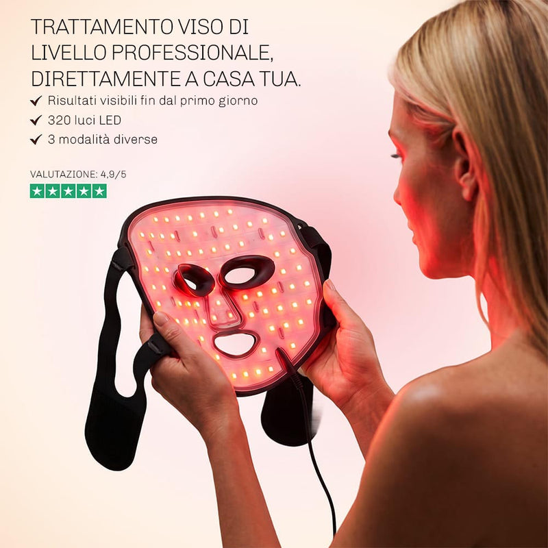 Maschera viso LED per ridurre rughe e linee sottili