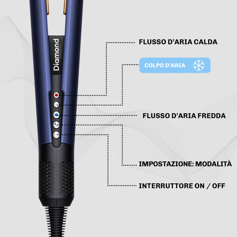 Piastra capelli leggera Diamond ideale per viaggio