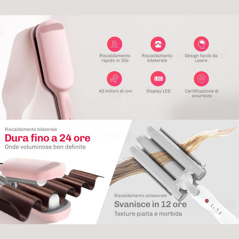 Piastra onde professionale Diamond per styling a casa