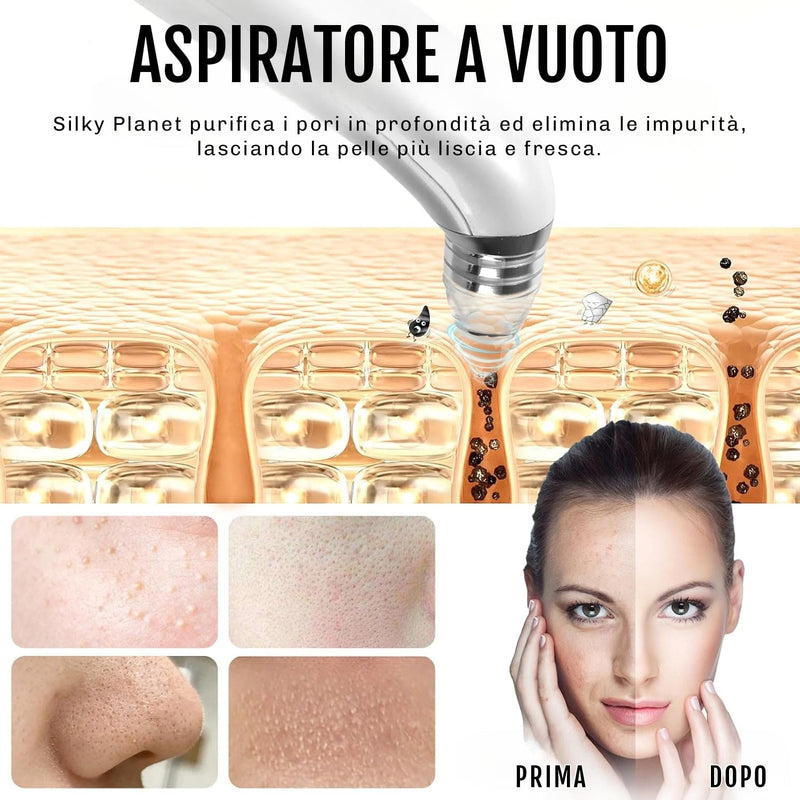 Pulizia viso Diamond con funzione peeling delicata