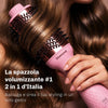 Spazzola ad aria calda 2 in 1 che combina asciugacapelli e spazzola rotonda per uno styling professionale.