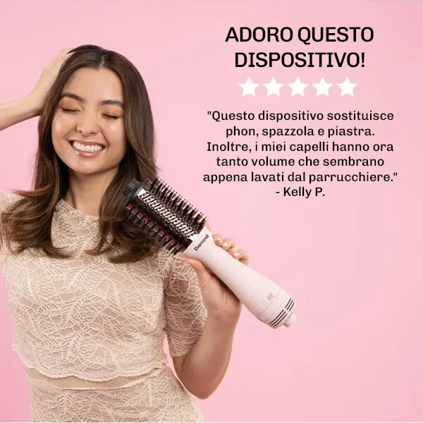 Spazzola 2 in 1 Diamond effetto salone con volume duraturo