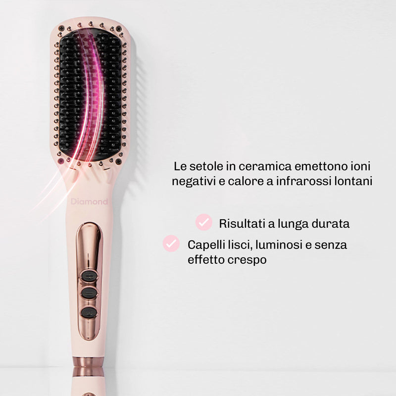 Spazzola lisciante volumizzante Diamond per volume naturale e finish professionale