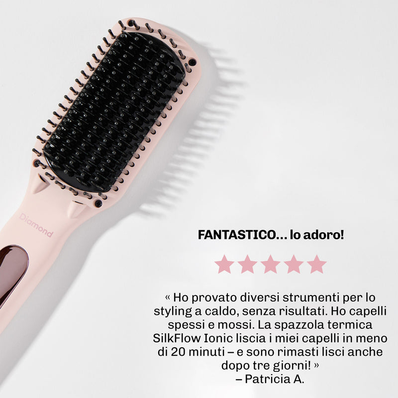 Spazzola termica Diamond ideale per capelli lunghi e styling veloce