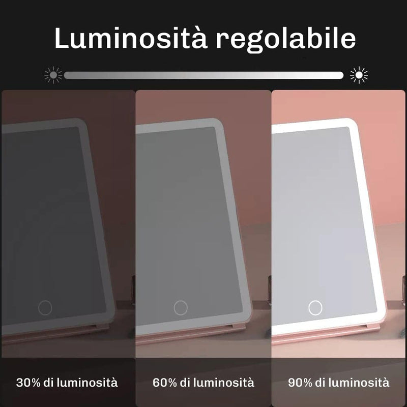 Specchio LED Diamond con custodia protettiva anti graffi