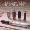 Styler per capelli 5 in 1 Diamond CloudAir con cinque accessori intercambiabili per uno styling versatile.