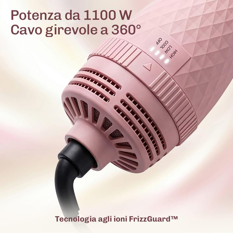 Styler per capelli VolumeBrush 2 in 1 per un effetto blowout con più volume e capelli lisci.