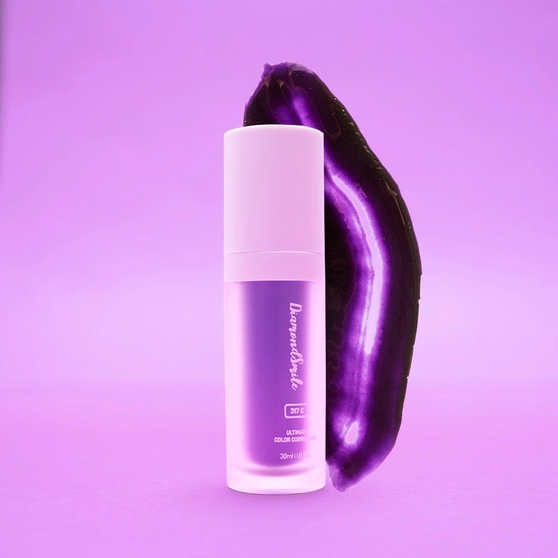 Diamond Smile Purple Teeth Bleaching Colour Correction - Gel sbiancante siero viola con sfondo viola